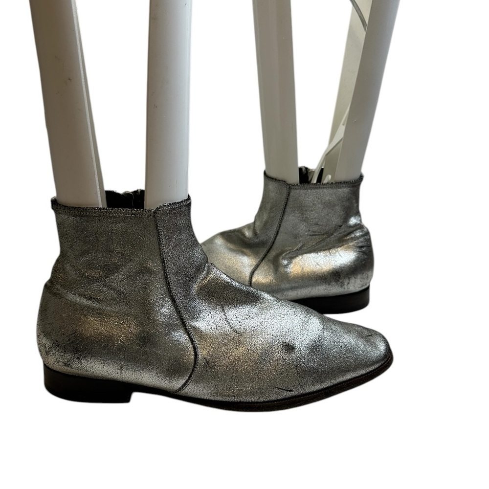 Tom Ford Silver distress ankle boots size 9 - Picture 13 of 16